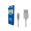 Xwave Kabl USB2.0 na Micro USB 2M,2A,aluminium,upleteni srebrni