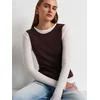 Dilvin Bluza rjava/bela