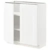METOD Podni element s policama/2 vrata, bela Enköping/bela im. drveta, 80x37 cm
