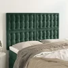 Uzglavlje tamnozeleno 144x5x118/128 cm baršunasto