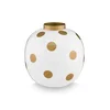 Dekorativna vaza Pip Studio Dots White-Gold