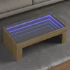Stolić s beskonačnim LED svjetlima boja hrasta 90x50x30 cm