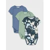 Sinsay - Pamučni bodi sa motivom dinosaurusa 3 pack - mid blue