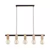 Luster na sajli MAXIM 5xE27/15W/230V crna/bež