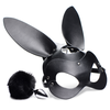 Tailz Bunny Tail Anal Plug and Mask Set Black