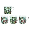 KOMPLET 4 PORCELANSKIH SKODELIC Z TEMATOM TROPICAL SAFARI, ZA KAVO IN ČAJ