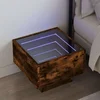 Noćni ormarić s beskonačnim LED boja hrasta 40 x 40 x 30 cm