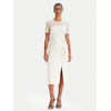 Patrizia Pepe Cocktail obleka 8A1596/A701-W409 Écru Regular Fit