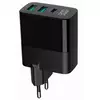 GEMBIRD Brzi punjač TA-UC-PDQC30LCD-BK-02, 30W, 2x USB A, USB C, LCD, Crni