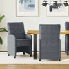 vidaXL Jedilni stoli s kolesi 2 pcs Temno siva 58 x 67 x 97 cm Žamet