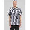 Mens T-shirt Oversized Check black/white