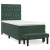 vidaXL vidaXL Box spring postelja z vzmetnico temno zelena 100x200 cm žamet, (20899225)