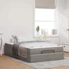Okvir kreveta s madracem 2 pcs Sivo-smeđa tkanina