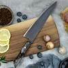 Damaščanski kuhinjski nož KU-37427 - Kiritsuke / Crna / Zlatna KP37427