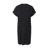 Womens T-shirt made of organic cotton, cut on the sleeve, black