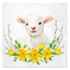 Serviete za decoupage Lamb with Wreath - 1 kos