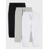 Sinsay - Pamučne jogger pantalone 3 pack - tamno siva