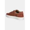 Superge iz semiša Calvin Klein CLEAN CUP LOW LACEUP OXF SU rjava barva, HM0HM01880