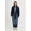 Pulover Tommy Hilfiger ženski, mornarsko modra barva, WW0WW47835