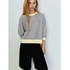 Pull&Bear Pulover PACIFIC RAYA FINA kremna/temno siva