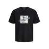 JACK & JONES Majica JJHONOLULU temno modra/črna/bela