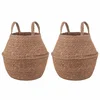 Saksija za biljke s ručkama 2 pcs Prirodna O 22 x 20 cm