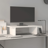 Stalak za monitor bijeli 50 x 27 x 15 cm od masivne borovine