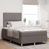 Vidaxl Postelja z vzmetnico z vzmetnico Taupe 120 x 200 cm blago