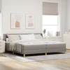 vidaXL Postelja z vzmetnico z vzmetnico Taupe 200 x 200 cm Poliester