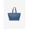 LACOSTE Nakupovalna torba Lacoste Sac Cabas XL Summer Pack Mono Jacquard Denim modra
