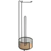 Držač toalet papira metalni 3m bambus/crna tendance