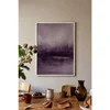 WallXpert uramljena slika 115219, apstraktni pejzaž jezera u ljubičastim tonovima, 30 x 40 cm, beli ram