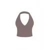 GOD SAVE QUEENS Športni top Second Skin Studio Halter Top rjava
