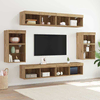 Set TV komoda Zidne 8 pcs hrast artisan Konstruirano drvo