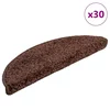 Prostirke za stepenice 30 kom 56x17x3 cm smeđe poluokrugle