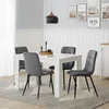 Homestyle4U Jedilniški stol, komplet, jajčasti stol, 43,5x88x50 cm, siva