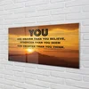 tulup.si Slika na steklu Sonce znak 120x60 cm 4 obešalnika