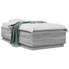 Okvir za krevet s LED svjetlima siva Sonoma 90 x 190 cm drveni