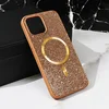 Maska za telefon Magsafe Glam za iPhone 15 Pro Max 6.7, Zlatne boje
