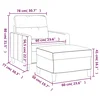 Fotelja s tabureom krem 60 cm od tkanine