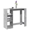 Vidaxl vidaXL Barska miza s polico betonsko siva 124x46x103,5 cm