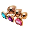 SuperLove Heart Jewel Butt Plugs Training Kit Rose Gold