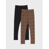 Sinsay - Helanke sa leopard printom i jednobojne 2 pack - šareno