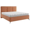 Carryhome OBLAZINJENA POSTELJA 160 cm x 200 cm , tekstil opečnato rjava