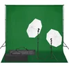 Greatstore Komplet za foto studio z lučmi in ozadjem