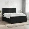 vidaXL Postelja boxspring z vzmetnico Črna 180 x 200 cm Blago