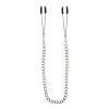 Taboom Nipple Play Tweezers With Chain Silver