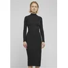Womens ribbed turtleneck dress black