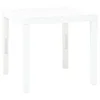 shumee vidaXL Vrtna miza bela 78 x 78 x 72 cm plastika