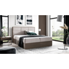 Boxspring postelja Wood 2 - 200x200 cm - temni hrast